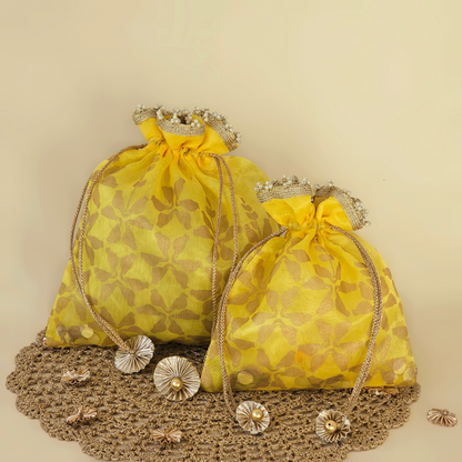 Parrot Organza Potli