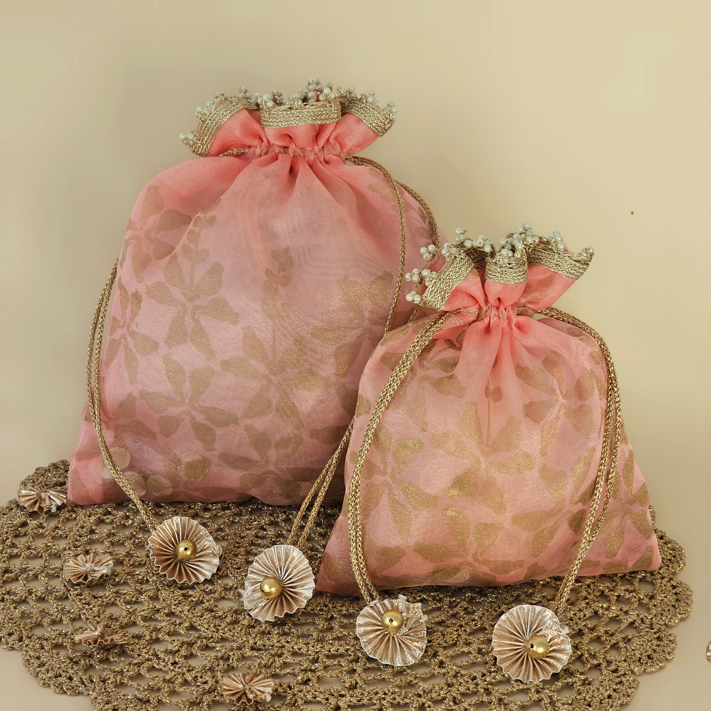 Parrot Organza Potli