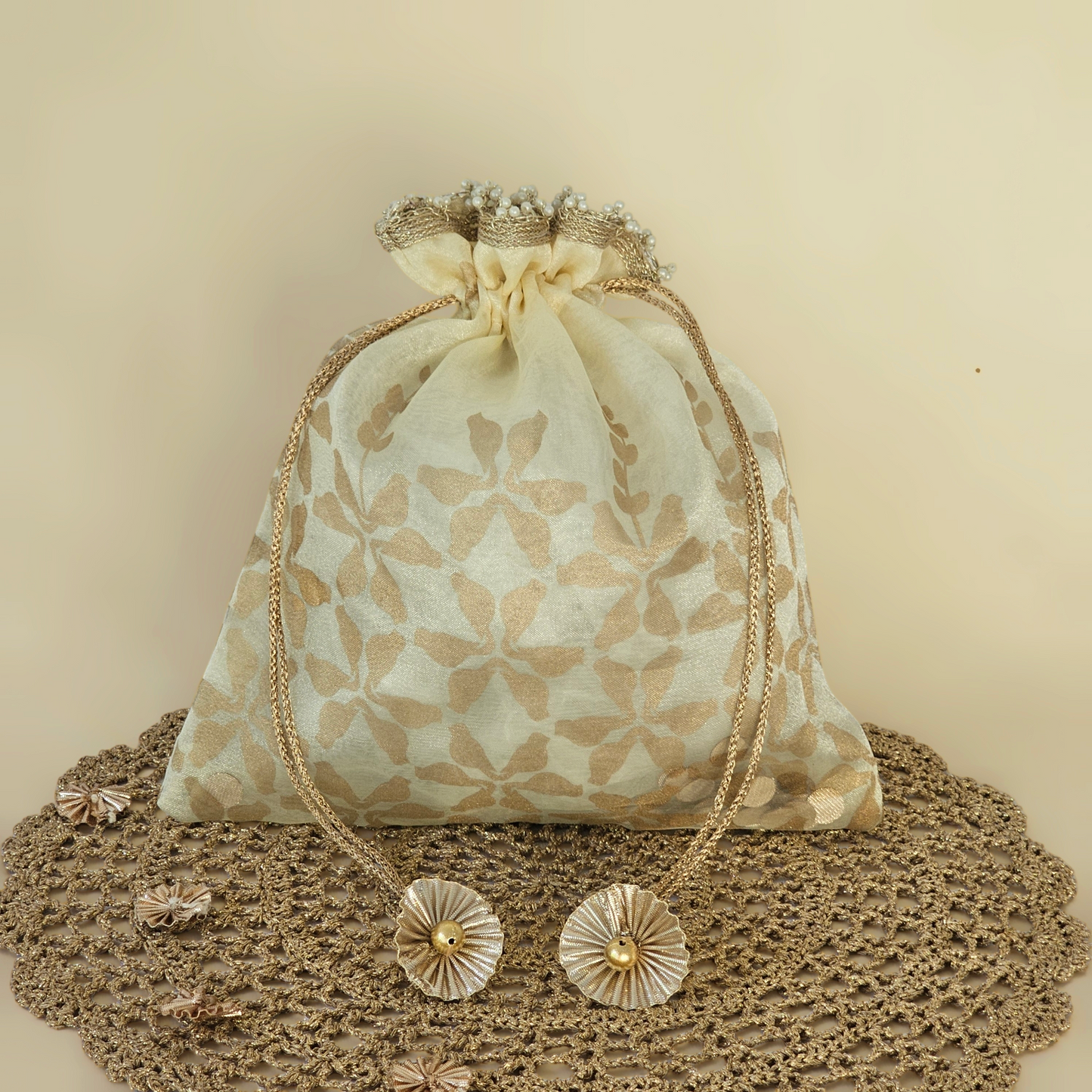 Parrot Organza Potli
