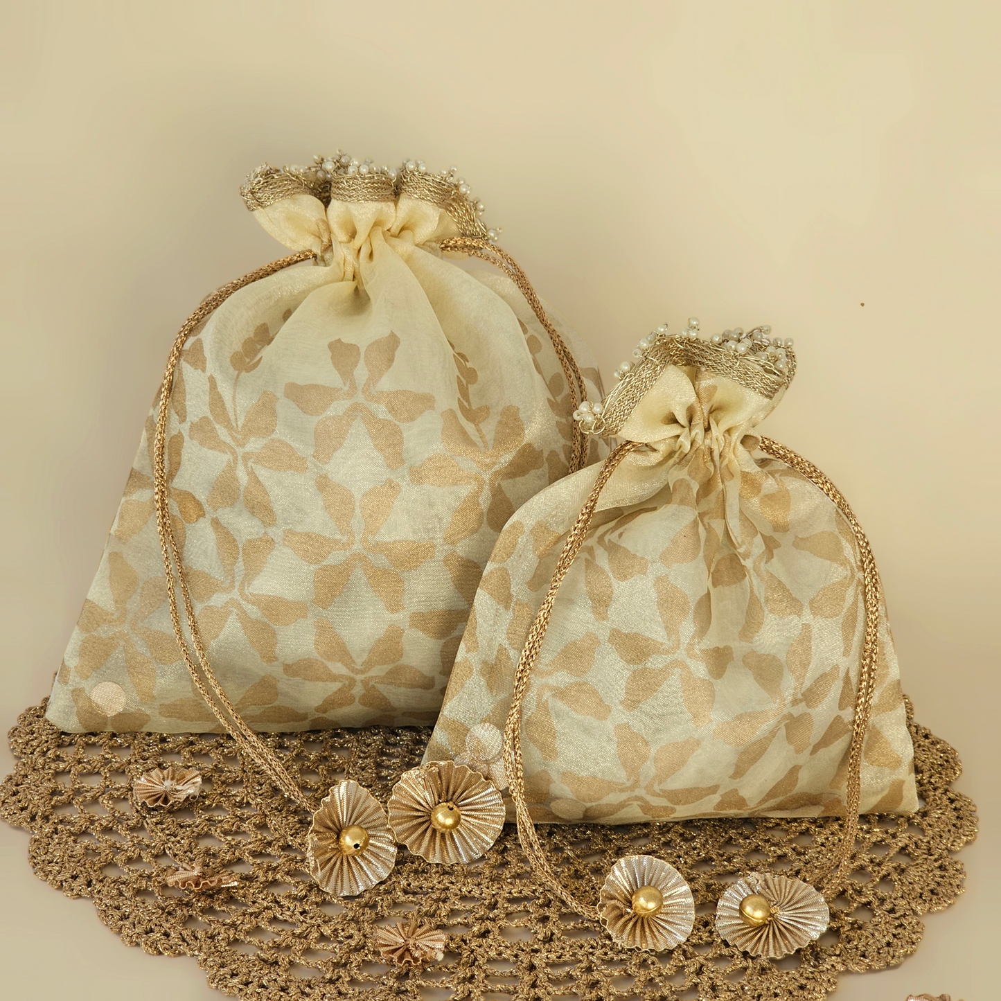 Parrot Organza Potli