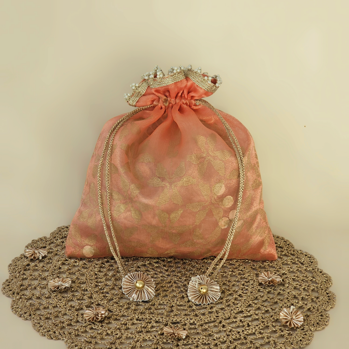 Parrot Organza Potli
