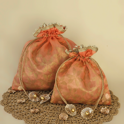 Parrot Organza Potli