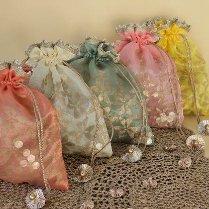 Parrot Organza Potli