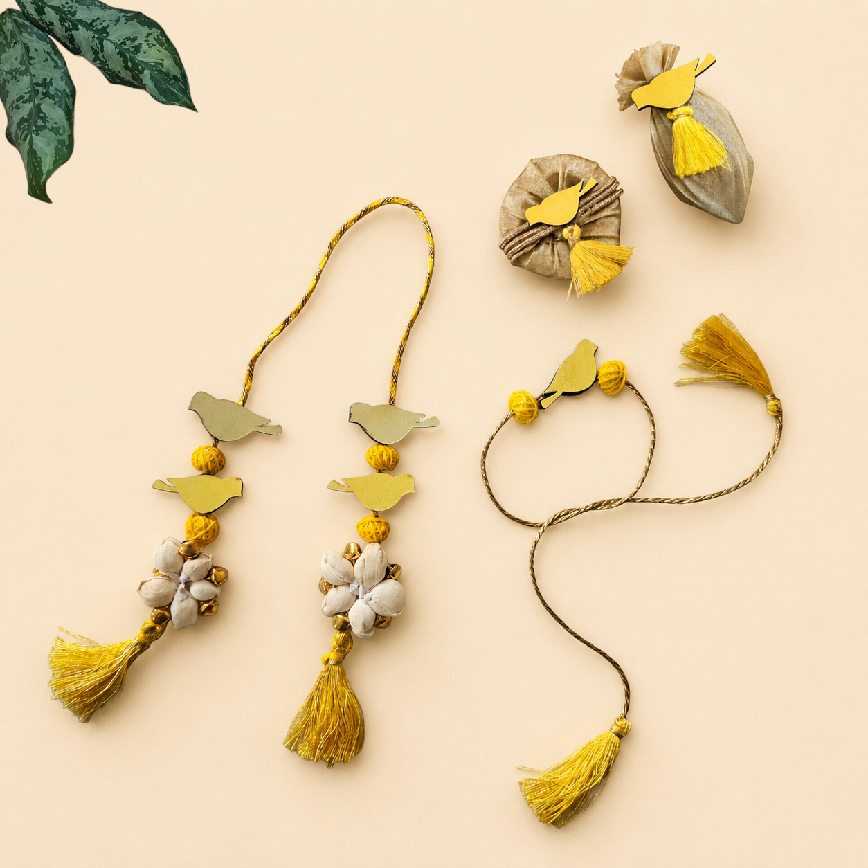 Yellow Bird Rakhi Set