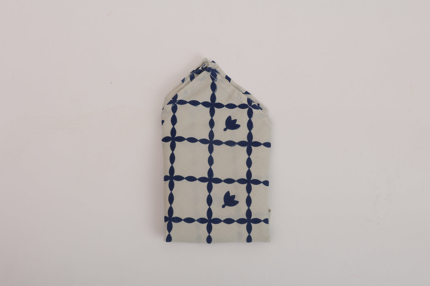 Blue Maze Pocket Square