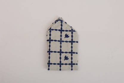 Blue Maze Pocket Square