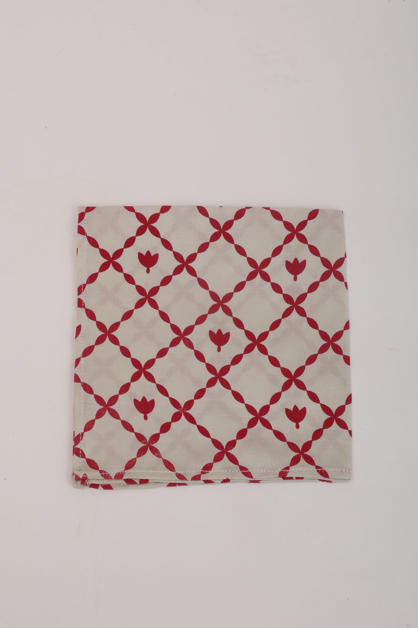 Red Maze Pocket Square