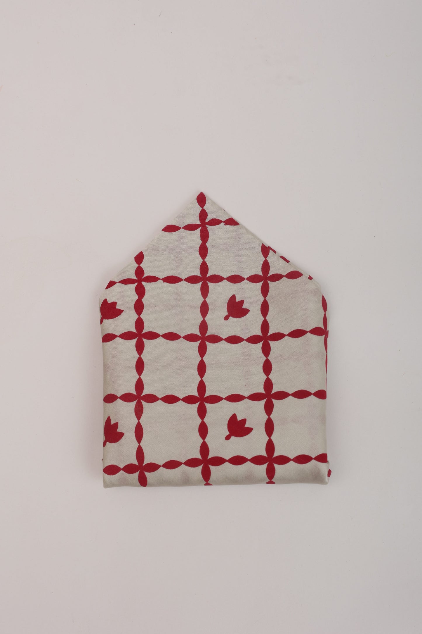 Red Maze Pocket Square