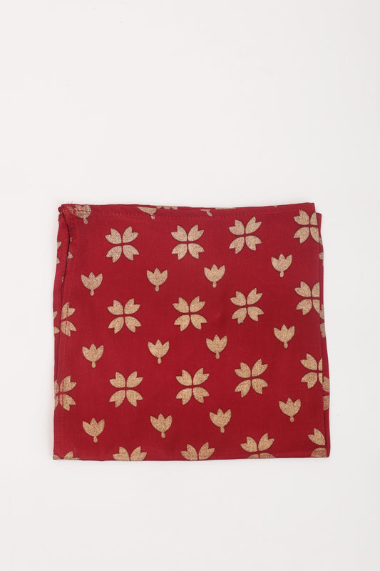 Red Clover Pocket Square