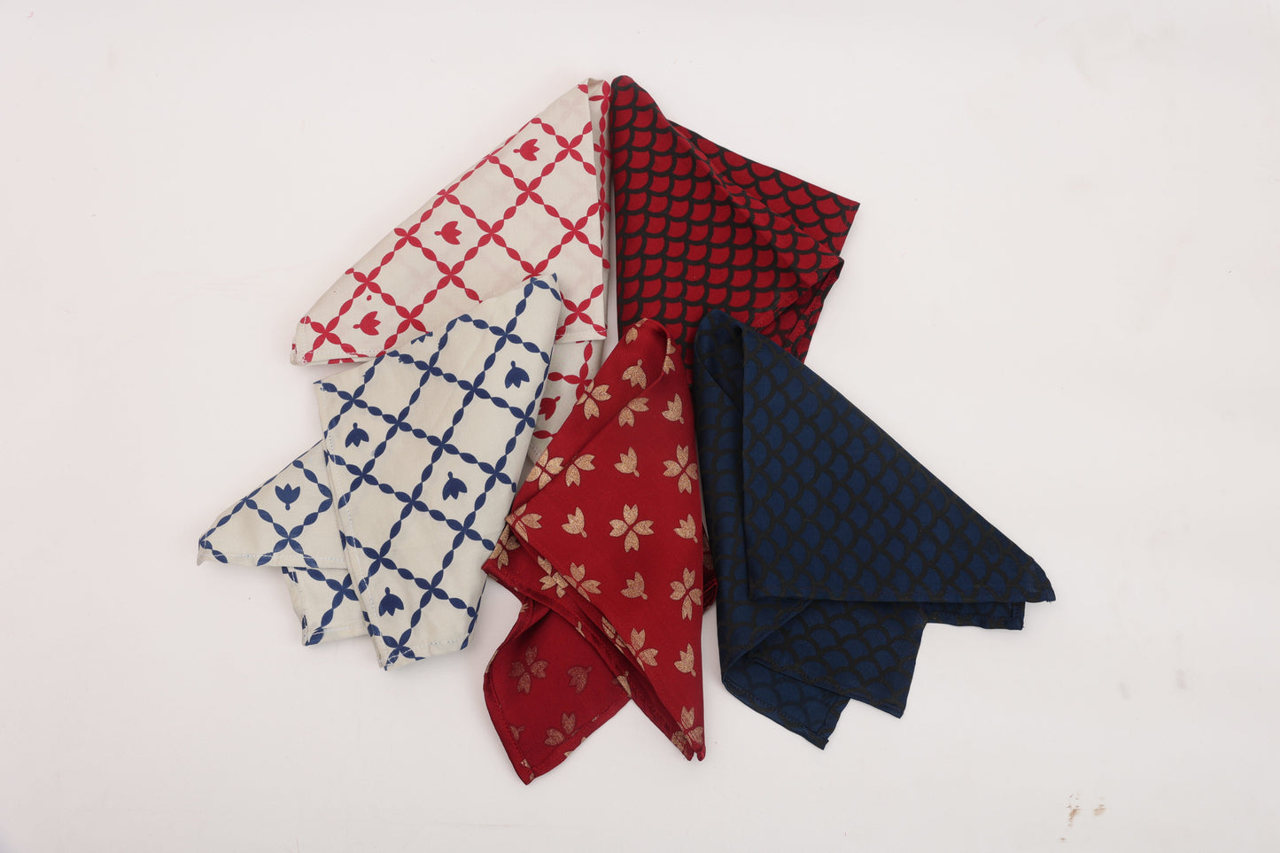 Blue Maze Pocket Square