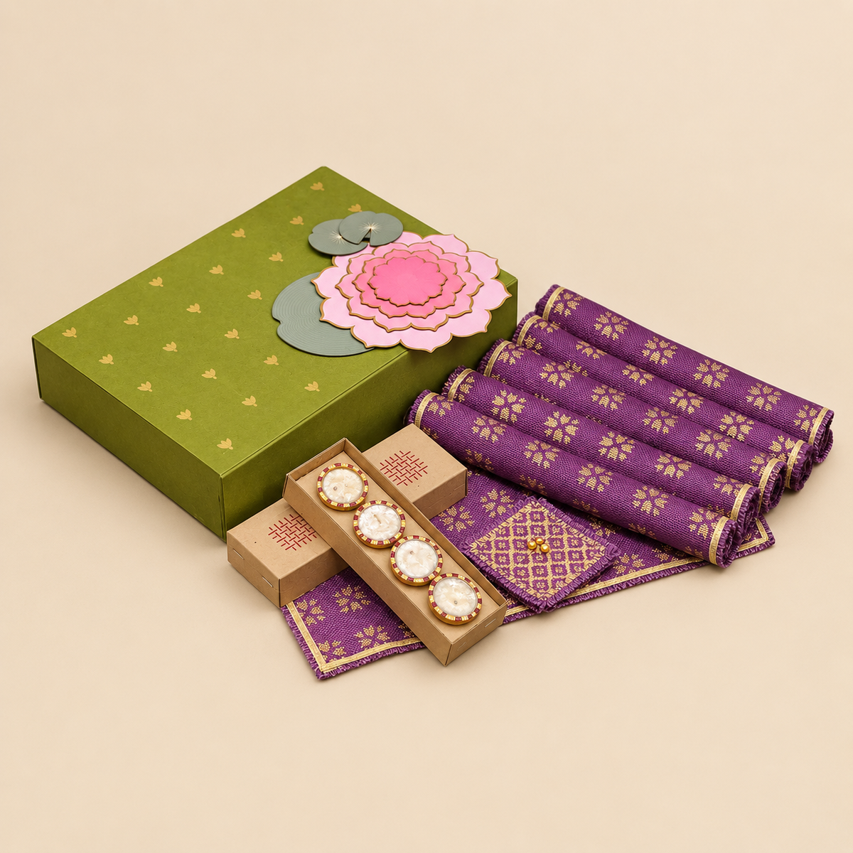 Purple Phulkari Small Hamper