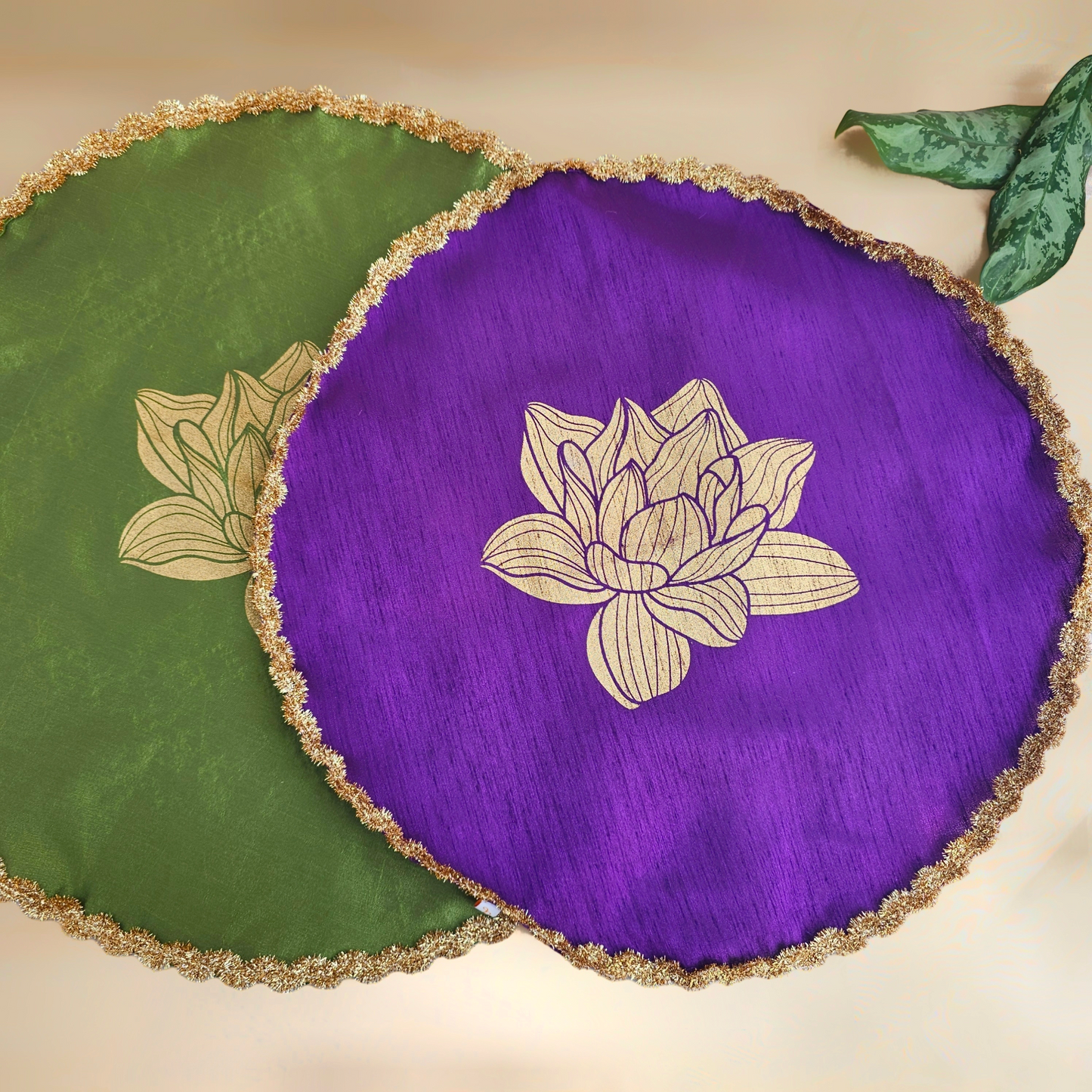 Lotus Silk Tray Cover