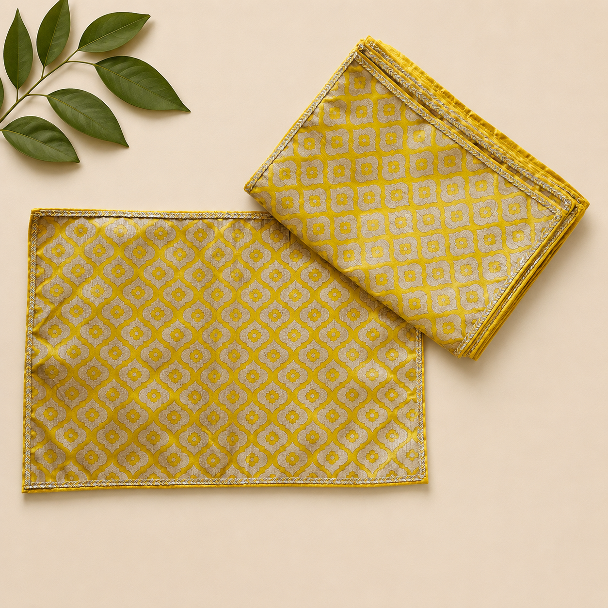 Mughal Boota Silk Table Mats (Set of 6)