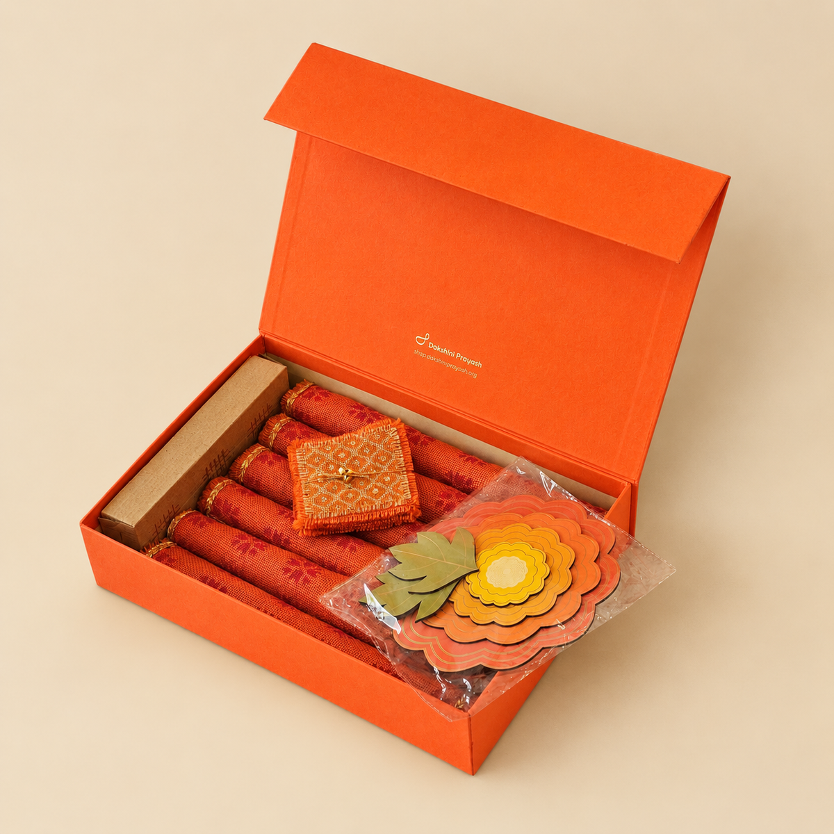 Orange Phulkari Small Hamper