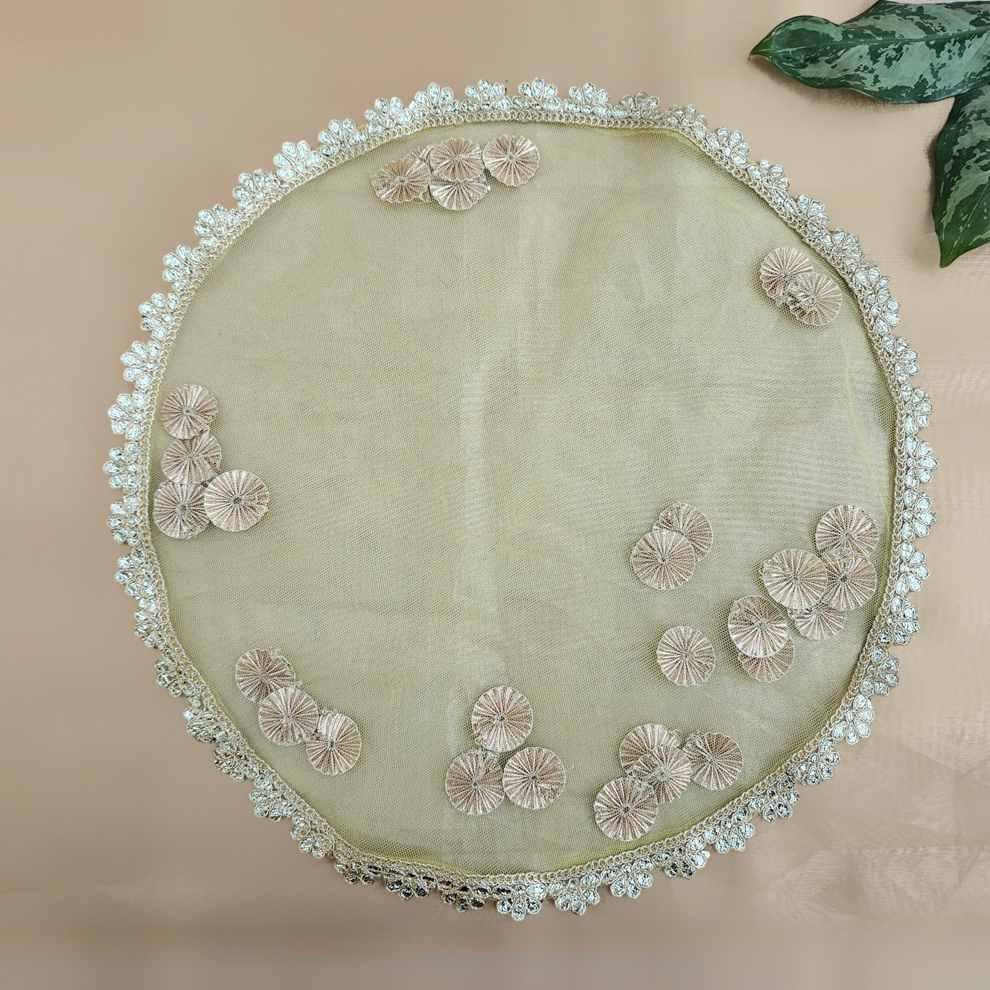 Round Gota Net Tray Cover