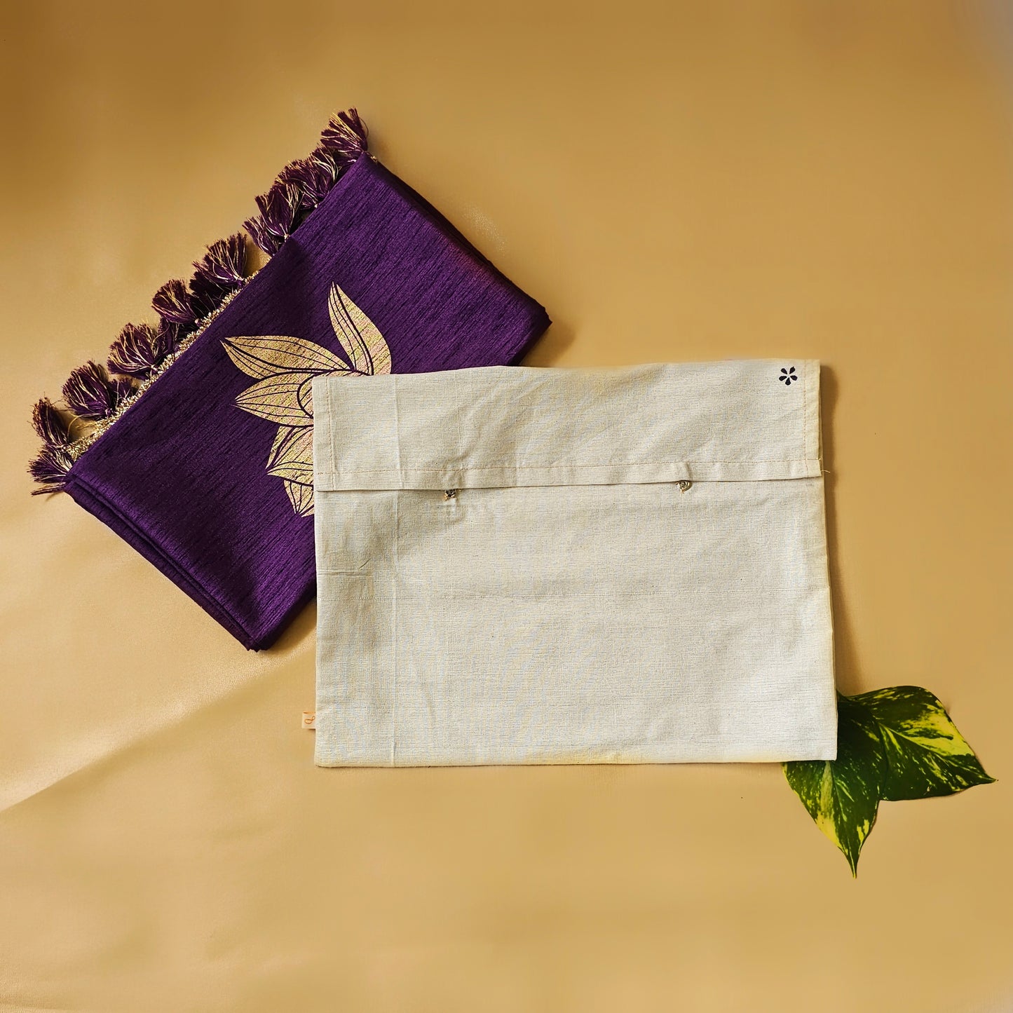 Purple Lotus Silk Runner