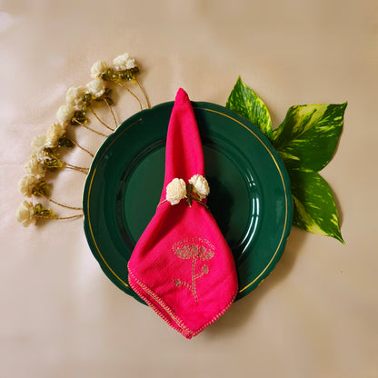 Green Napkin Rings (Set of 6)