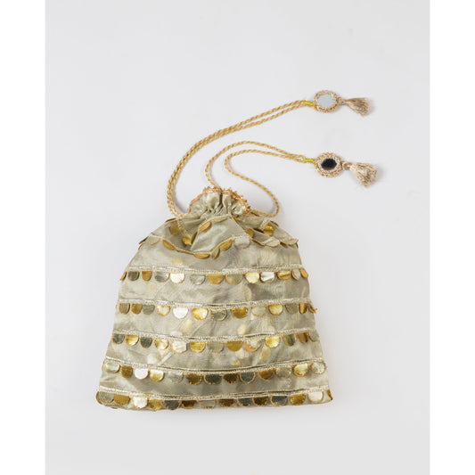 Silver Tissue Potli