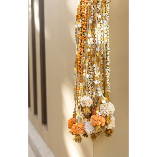 Peach Shola Buds LED String (Set of 2)