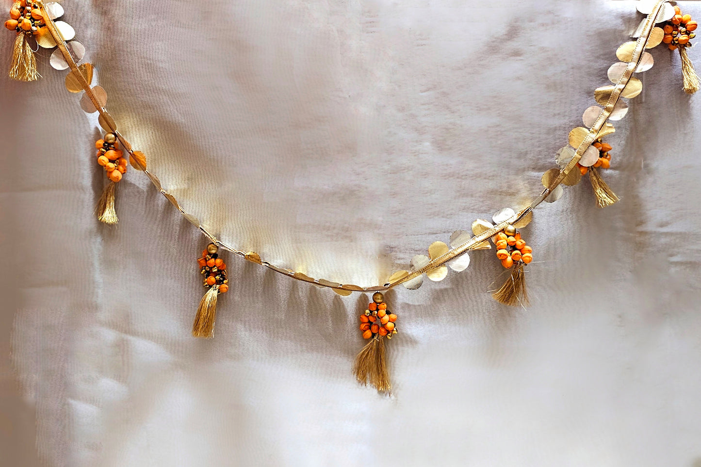 Peach Shola Buds Toran