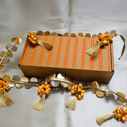 Peach Shola Buds Toran