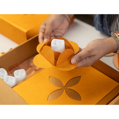 Orange Tealight Holders (Set of 4)