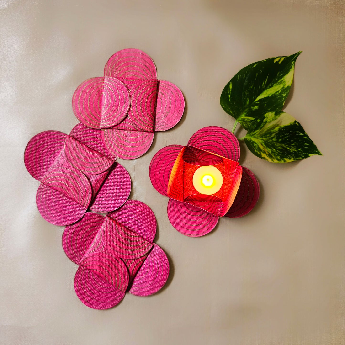 Pink Tealight Holders (Set of 4)