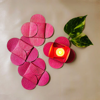 Pink Tealight Holders (Set of 4)