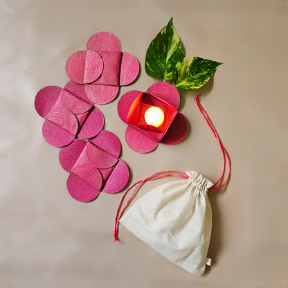 Pink Tealight Holders (Set of 4)