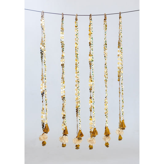 White Shola Buds LED String (Set of 2)